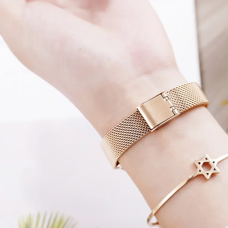 2023 Hot Simple Lovers Watches Men Women Casual Steel Mesh Band Quartz Japan Movt Women's Dress Couple Gifts Relogios Femininos