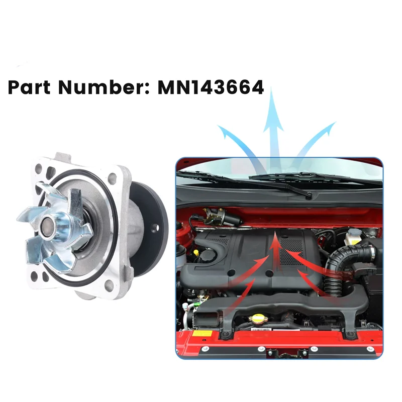 

Water Pump For JAC HE YUE A13RS/SOUEAST A5/BAIC BJ20/Baic Senova D20/FENGXING F600 Engine Cooling Accessories MN143664