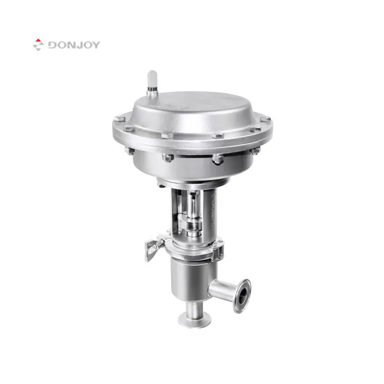 DONJOY stainless steel sanitary diaphragm pneumatic regulating valve water divert seat valve