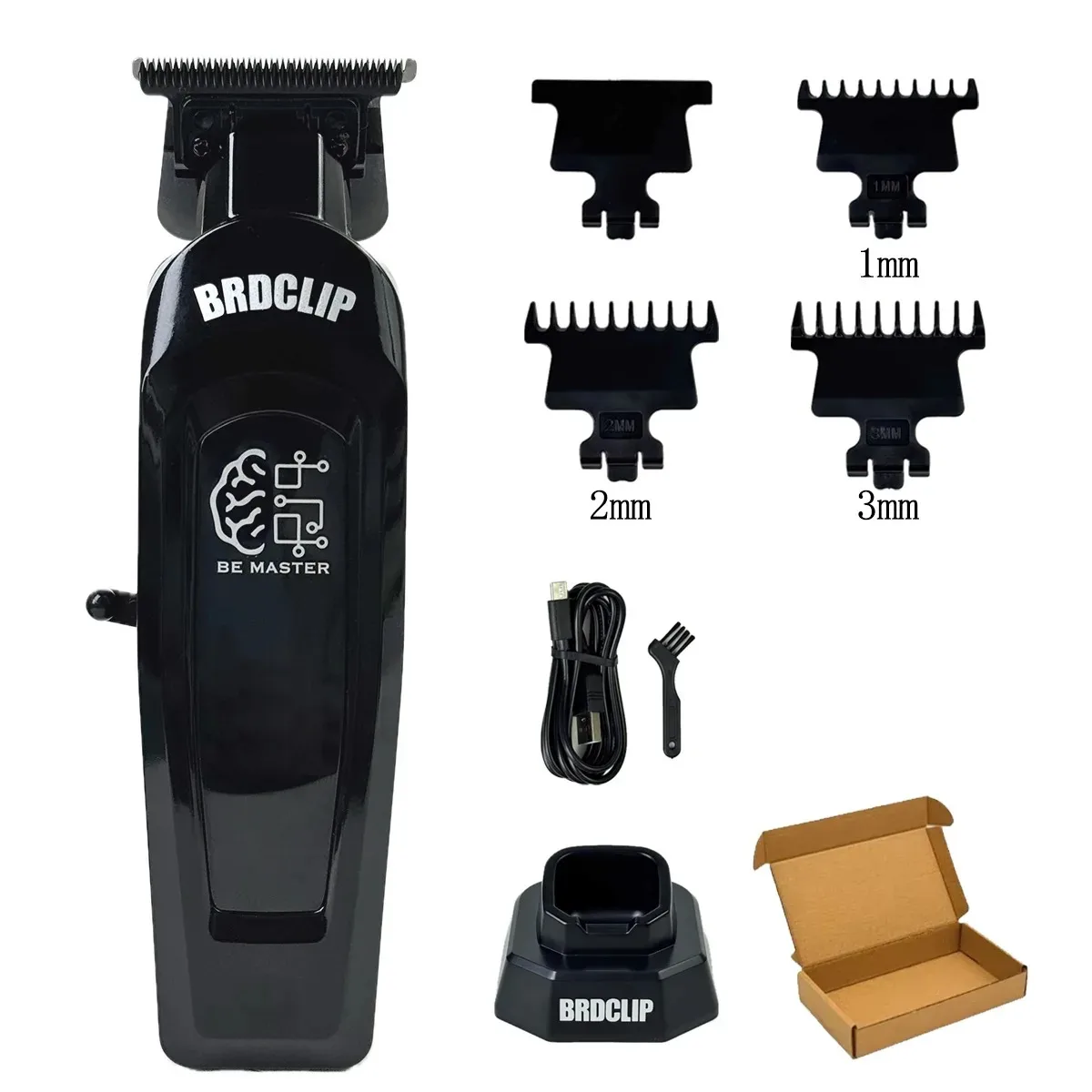 Professionele Elektrische Tondeuse BRD 106 met Basis 7500 RPM Tondeuse voor Man DK-078 DLC Blade 7200 RPM Kapper 2 ST Set