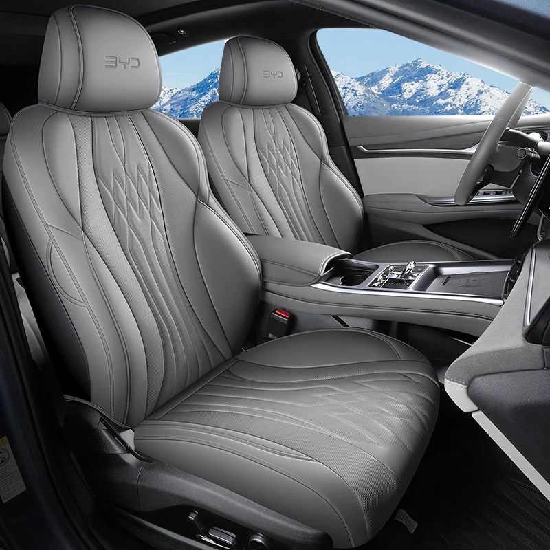 

Автомобильные аксессуары на заказ, чехлы на сиденья, полный комплект из искусственной кожи для BYD Seal 07 DMI, передний задний ряд, уплотнение BYD 7 dmi DM-i