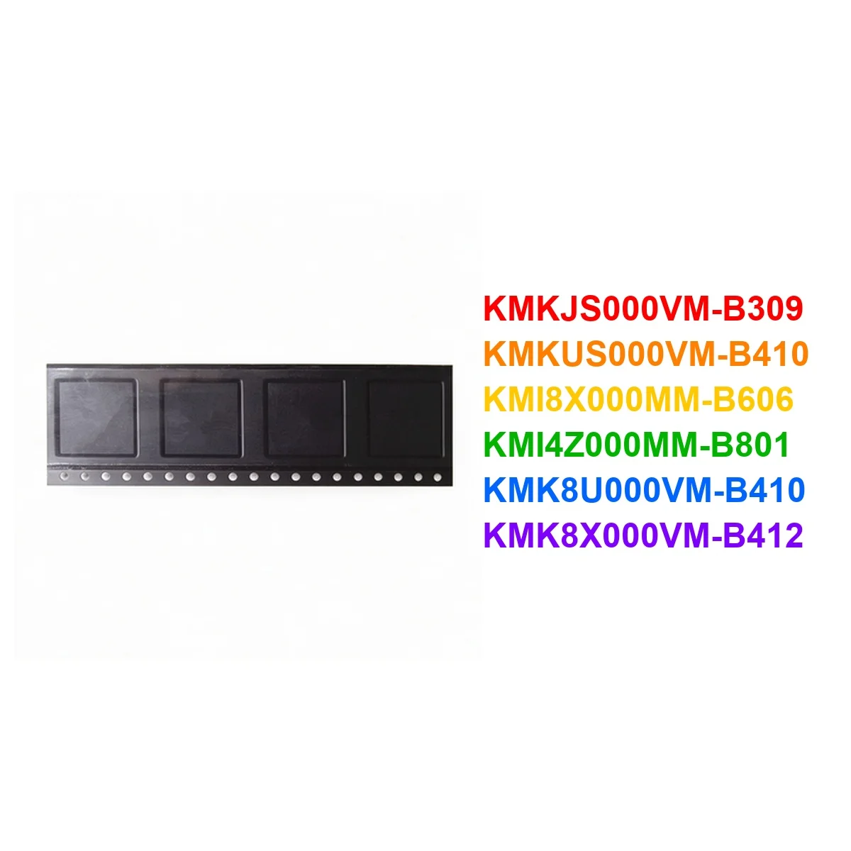  test 8GB/16GB KMKJS000VM-B309 KMKUS000VM-B410 KMI8X000MM-B606 KMI4Z000MM-B801 KMK8U000VM-B410 KMK8X000VM-B412 BGA Chipset