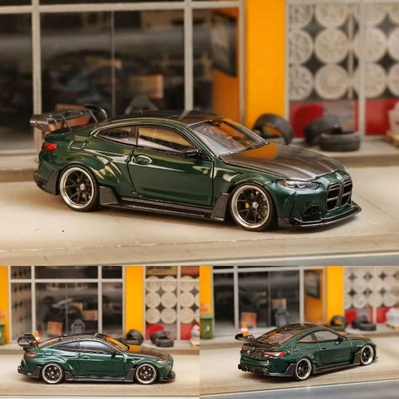 재고 있음 1:64 BMW G82 M4 ADRO 바디 키트 다이캐스트 시뮬레이션 합금 자동차 모델, 소년 장난감, 성인 수집용 장식품.