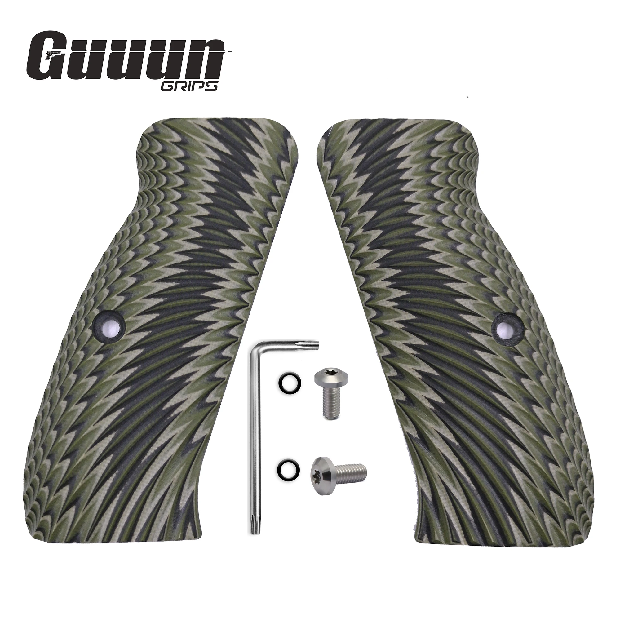 

Guuun G10 CZ Грипсы для CZ 75 полный размер SP-01, Sunburst текстура