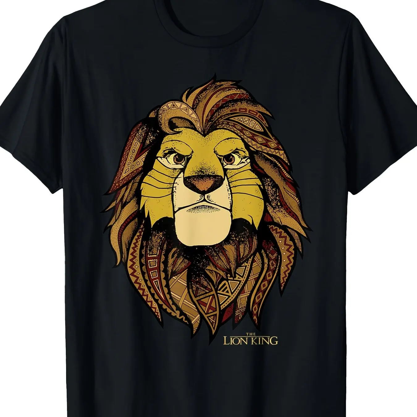 

2025 New summer Disney Lion King Simba Pattern Men's Casual T-shirt Summer Casual Comfortable Sports Short Sleeves Tees Tops