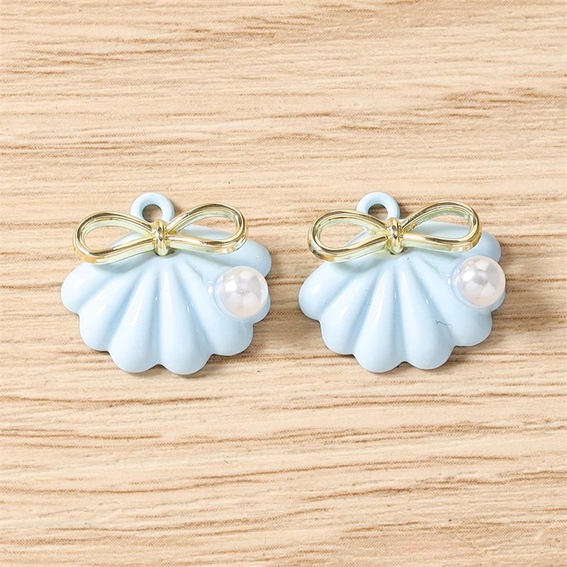5 Stück niedliche, bunte Metall-Sternfisch- und Muschel-Anhänger für die Schmuckherstellung, zum Basteln von Halsketten, Ohrringen und Armbändern, DIY-Bastelzubehör. – Detail 18