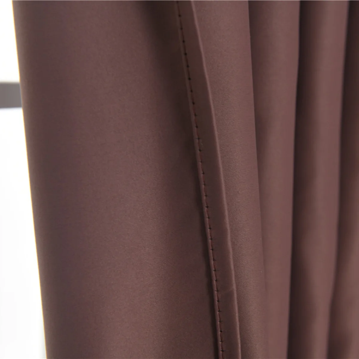 

Pair Thermal Insulated Blackout Curtains Window Curtain Brown 100x250 Sheer Floral Print Sunlight Block Window Drapes