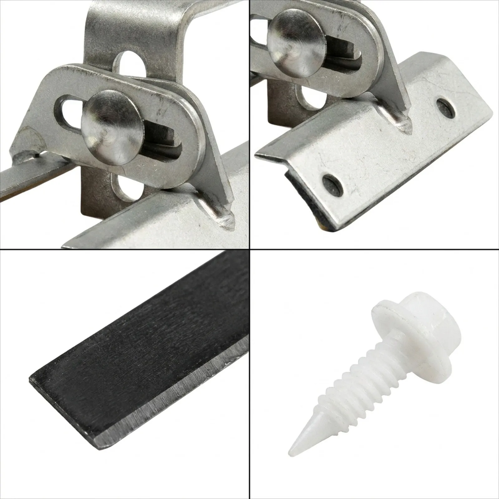 Adjustable Clamp Holder for Trapezoidal Sheets Vario for a2 Threaded Angle for sliver Color Includes Screws and Gaskets