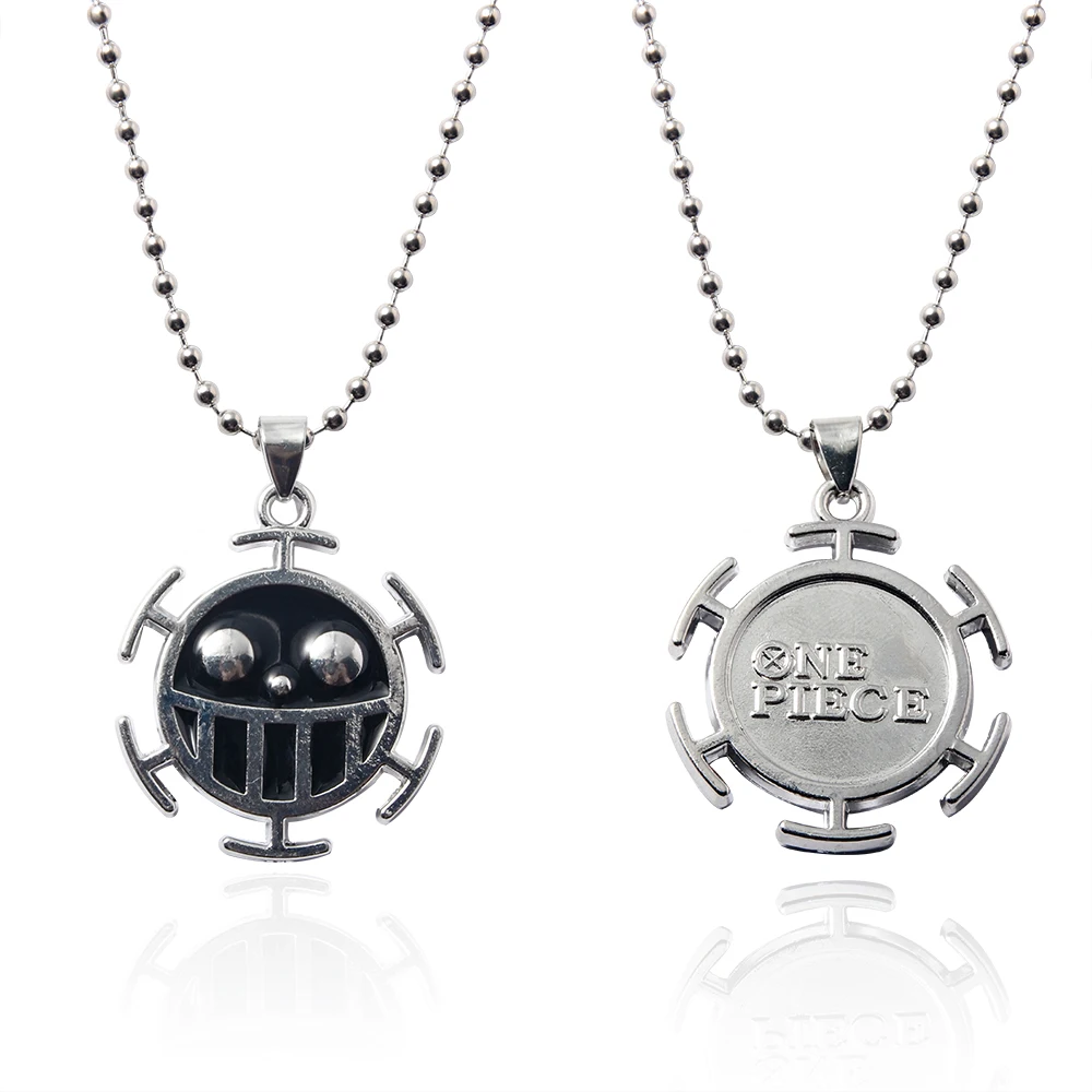 Anime Necklace Fashion Cosplay Luffy Pirate Skull Zinc Alloy Metal Pendant Rope Chain Choker Jewelry Gift Souvenir