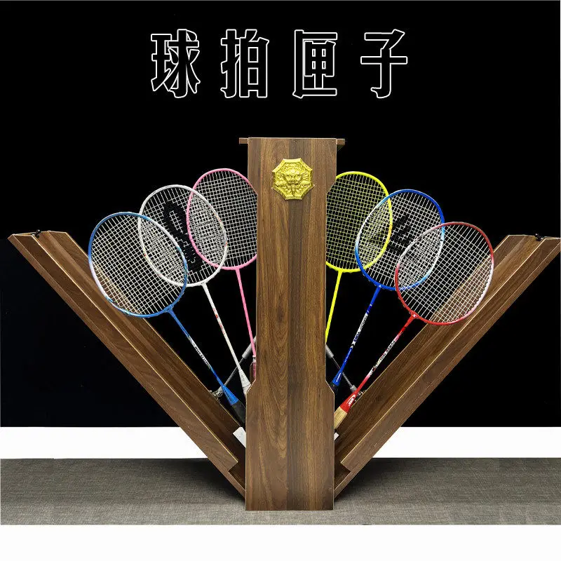 Sword box badminton racket box sword box multi-function automatic ejection solid wood