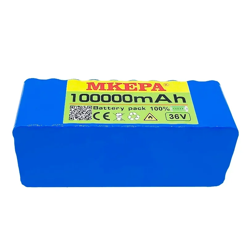 Original 36V battery 10S4P 100Ah battery pack 1000W high power battery 42V 100000mAh Ebike electric bike BMS+42V2A Charger