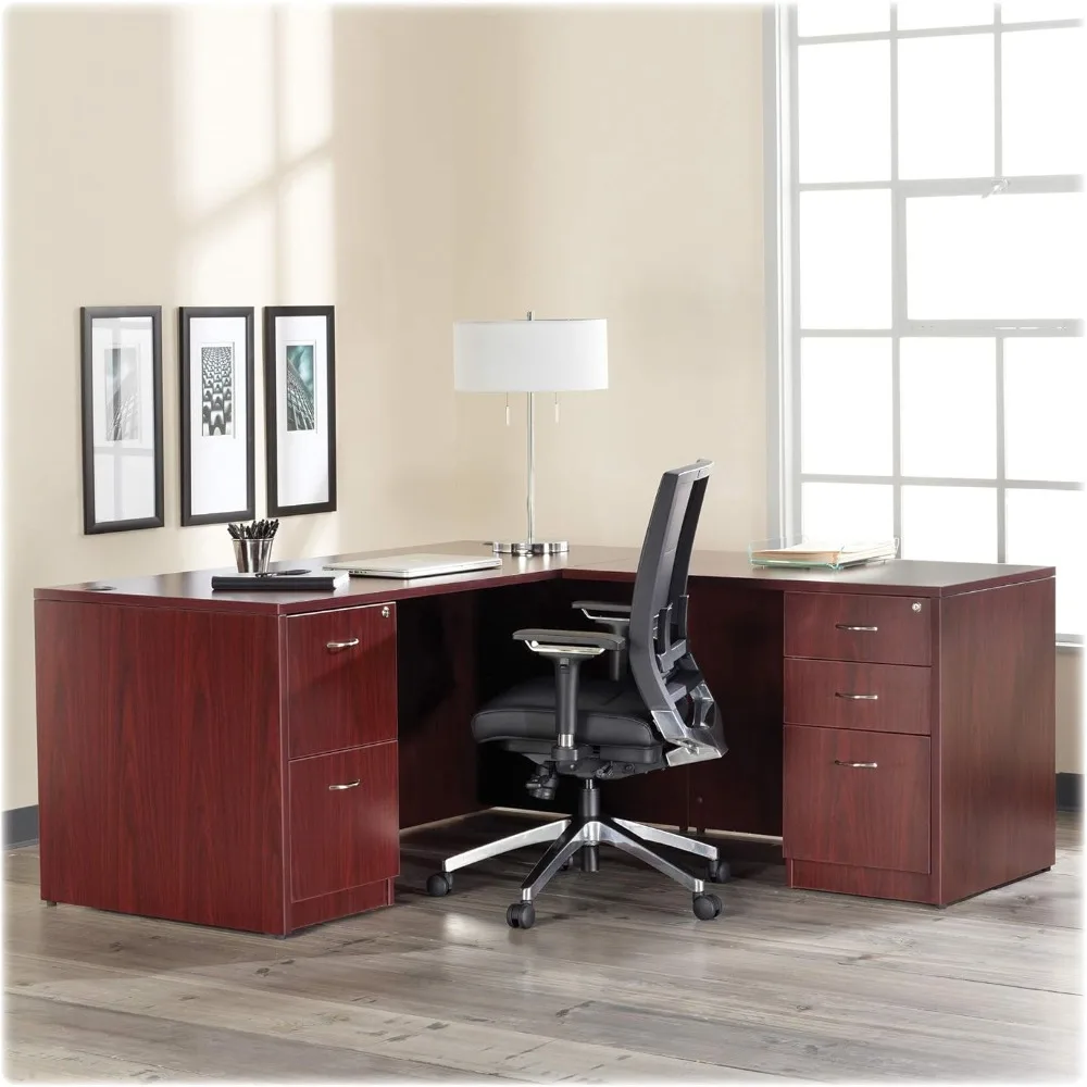 mahogany laminate essentials reception desk