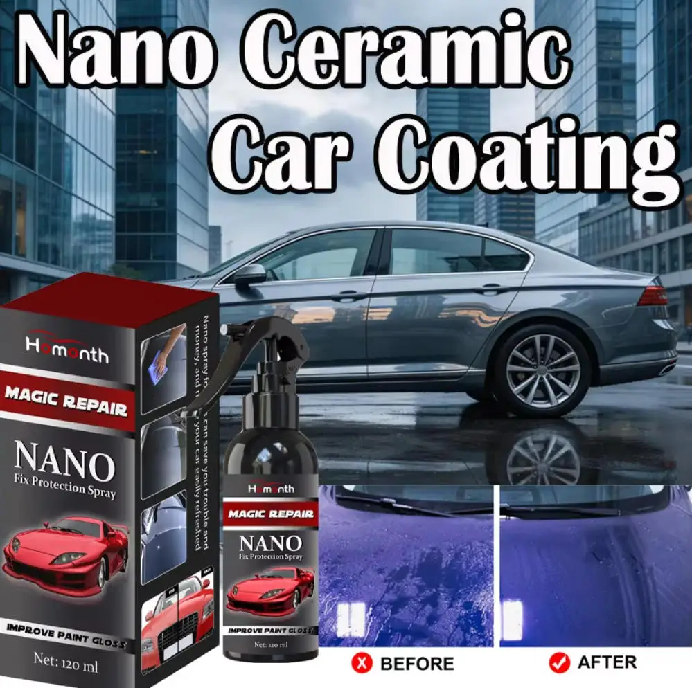 Graphene Nano Ceramic Car Coating Kit - Universal Professional Car Beauty, High Gloss Car Paint Protection, Long-Lasting Gloss