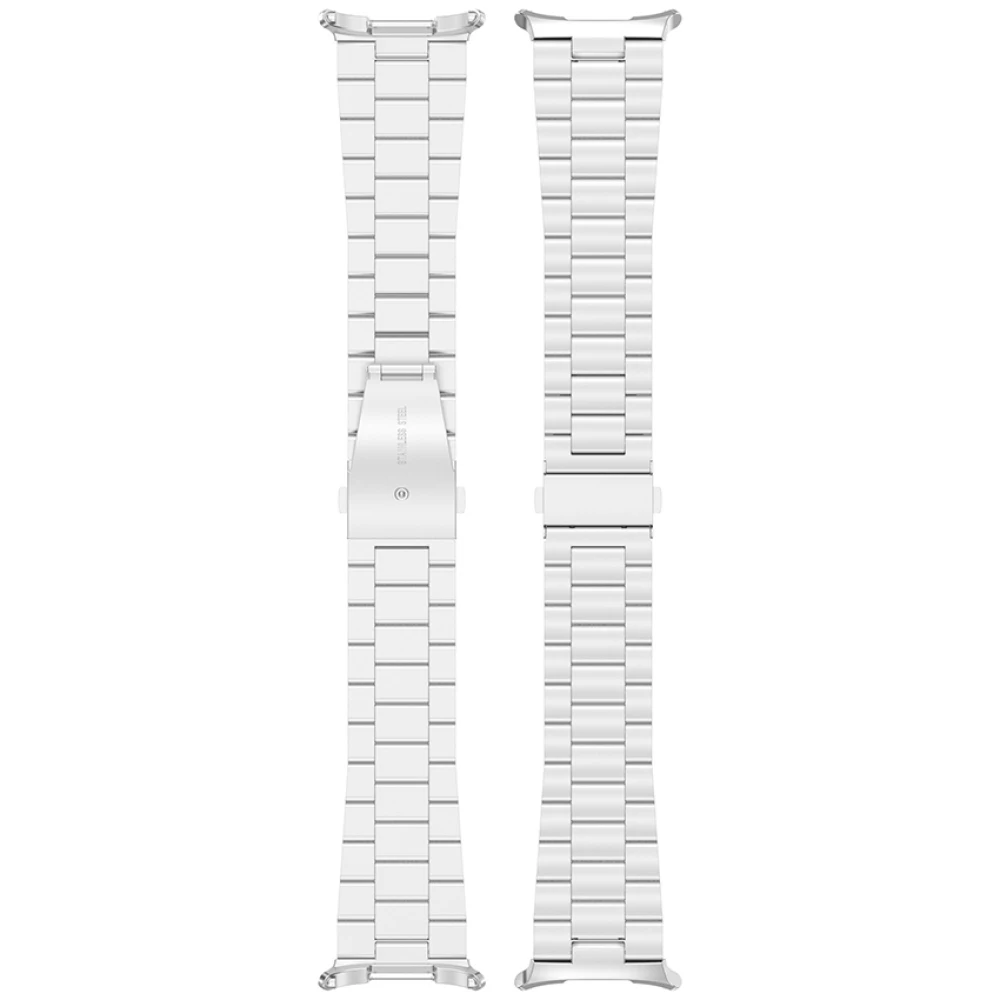For Samsung Watch Ultra 47MM Three Bead Steel Watch Strap Watch Parts Accessory Silver/Black/Gold/Rose Gold Metal Strap