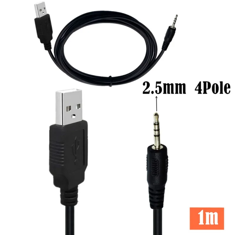 Bluetooth Headset Charging Cable USB To 2.5MM Male MP3/MP4 Download/charging/audio Conversion Data Cable