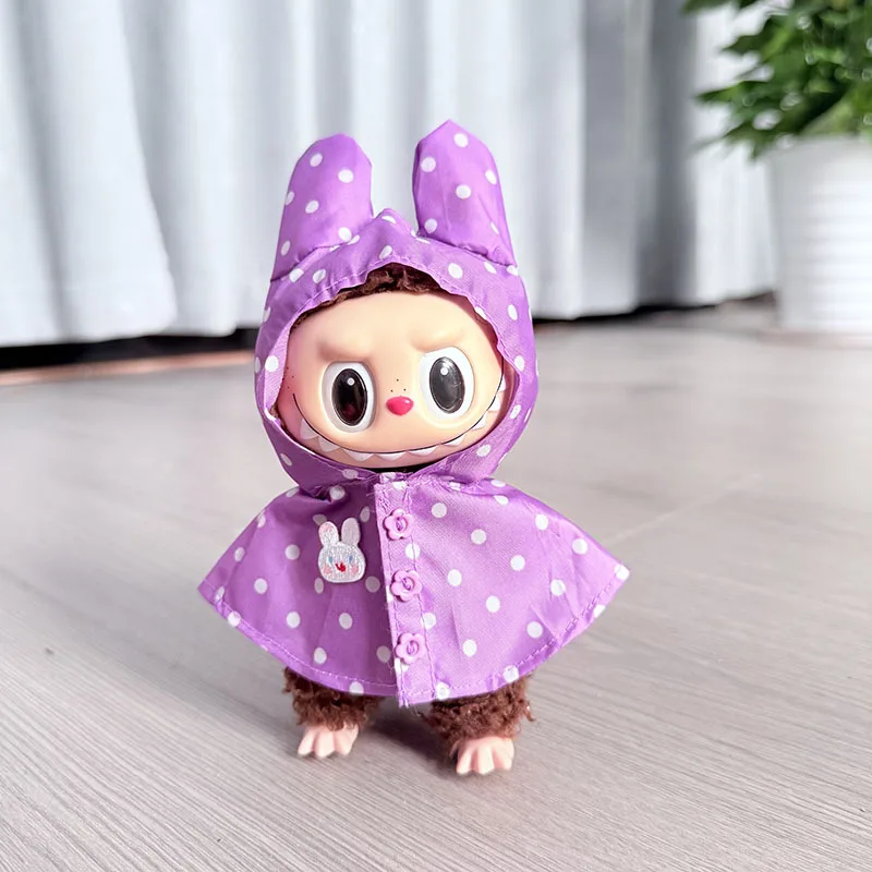 

Mini Doll'S Clothes Outfit Accessories For Ropa Labubu Idol doll Raincoat short rain boots rain shoes Clothing Gift