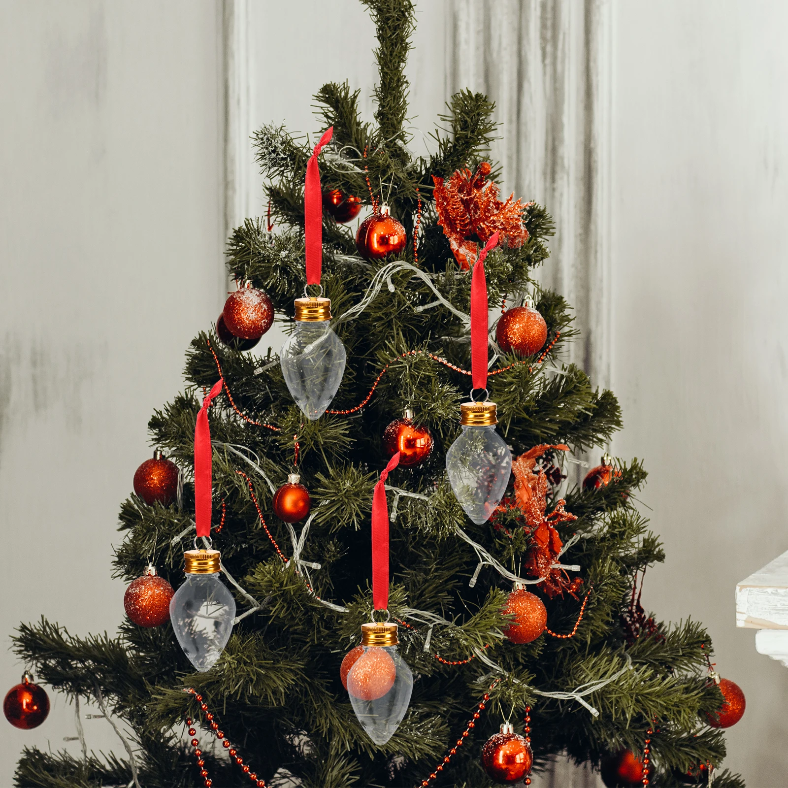 12шт прозрачные пластиковые бутылки для украшений на Рождество