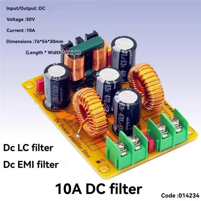 JABS-EMC Hi-Fi высокочастотный фильтр импульсный источник питания DC LC EMI плата фильтрации недорогая пульсационная фильтрация