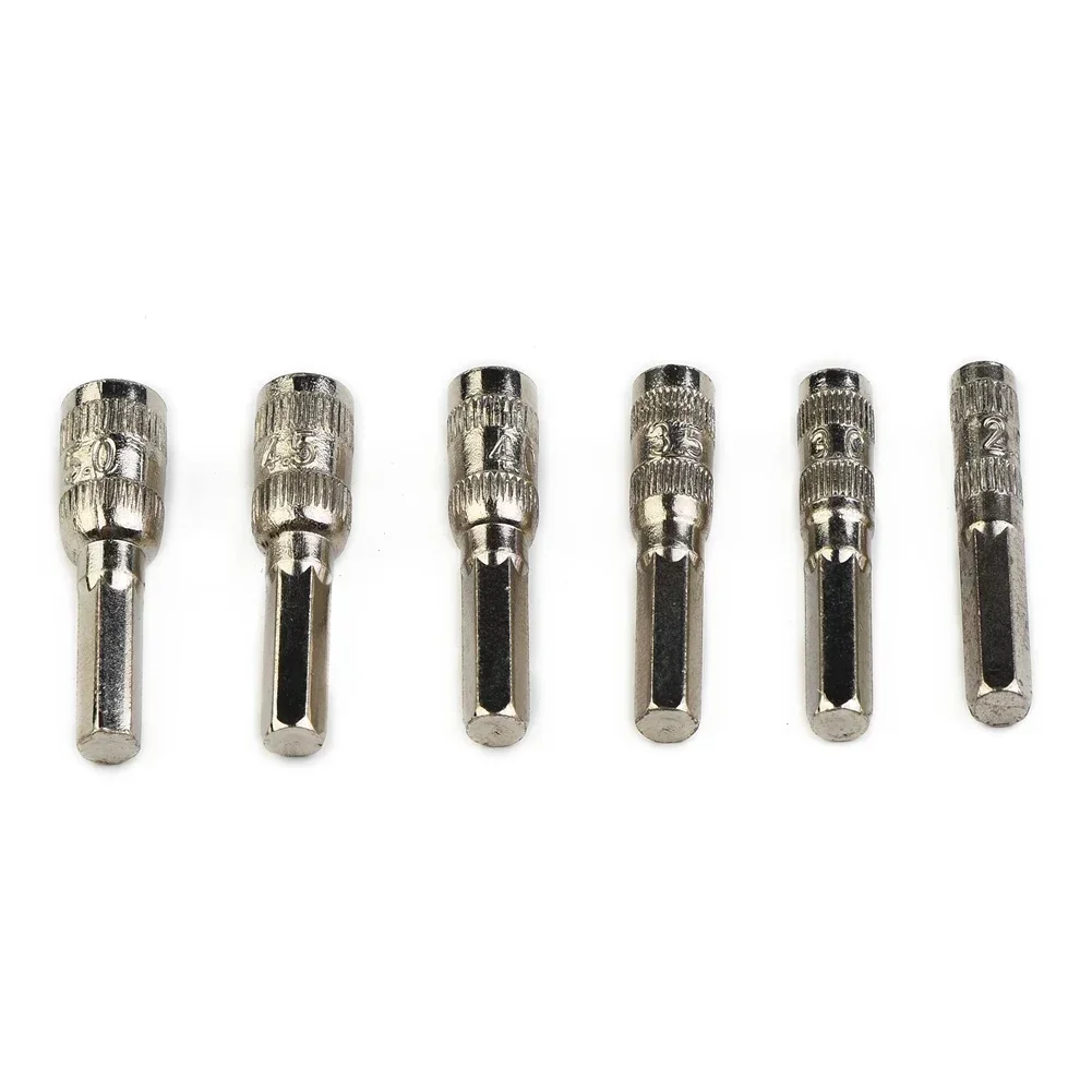 6pcs 6 Point Hex Socket H4 Hex Shank Nut Driver Screw Metric Driver Tool Drill Bit Metal 2.5mm 3mm 3.5mm 4mm 4.5mm 5mm