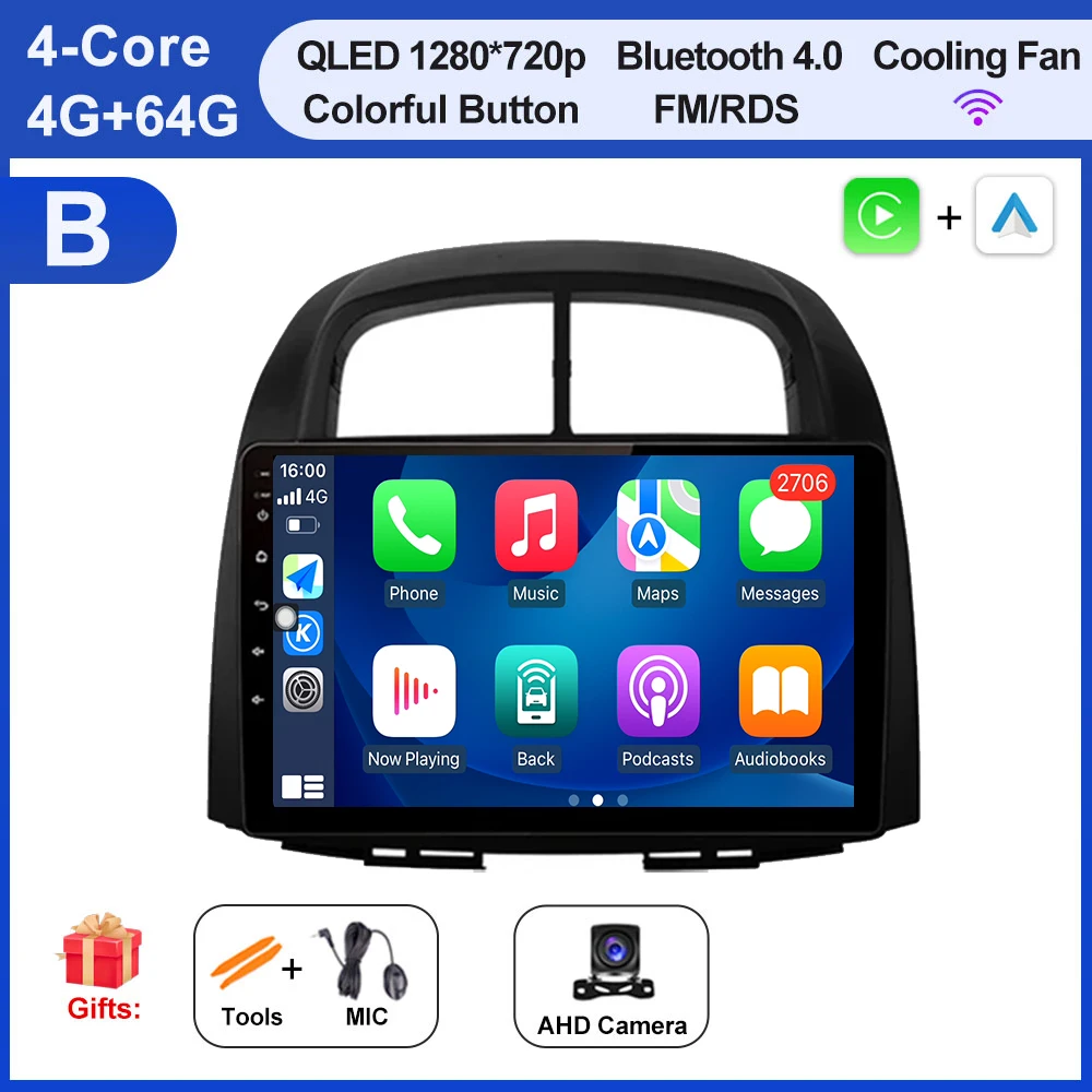 Draadloze CarPlay Android Auto Radio Auto Multimedia GPS Video Voor Subaru Justy Toyota Passo Daihatsu Boon Sirion 2007-2013 tool