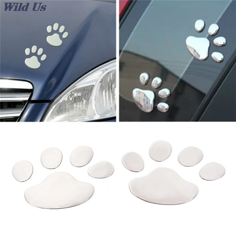 1/2/3 pair 3D Dog Paw Footprint PVC car stickers decal dog bear cat animal foot print sticker car styling auto motorcycle decor