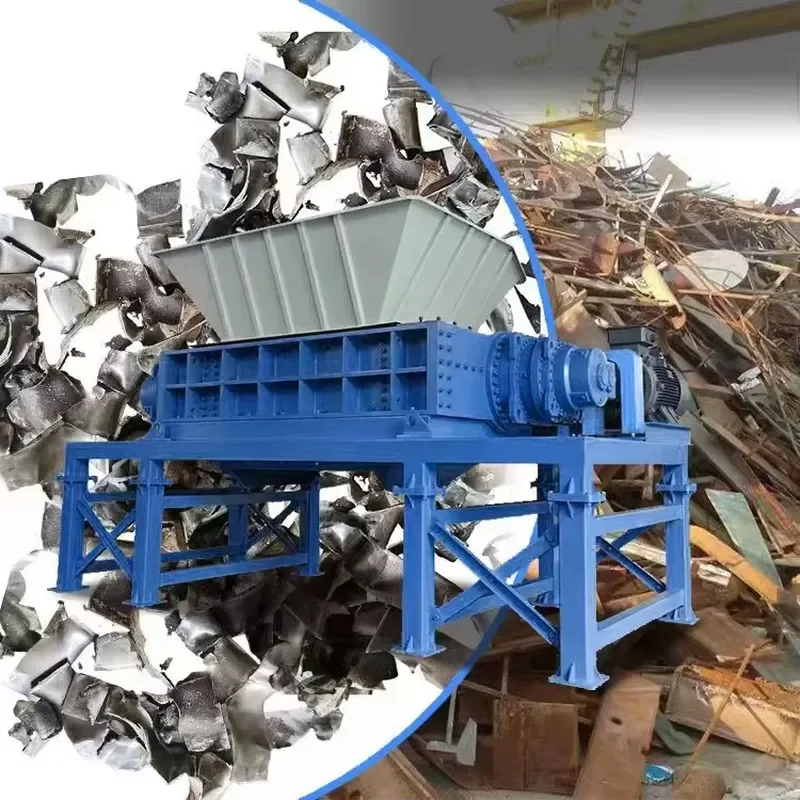 High Efficiency Aluminum Car Steel Crusher Crushing Shredding Machine Shredder Heavy Double Shaft Industrial Can Iron Scrap