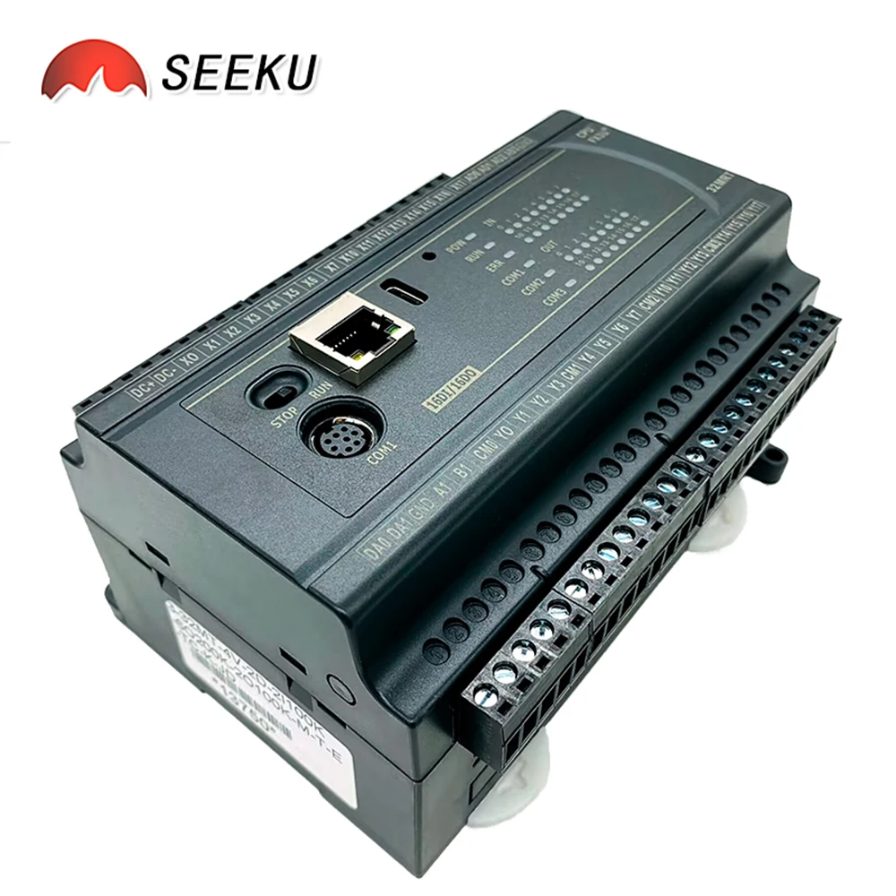 AD 4CH 0-10V 2CH K-Type/ PT100 4CH NTC Ethernet RS485 MODBUS PLC FX3U 24/32 MR MT MRT  RTC Industrial Controller