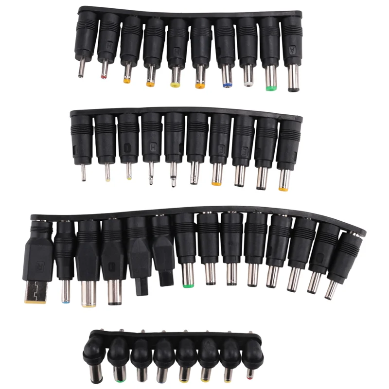 AED7-Adaptor Daya AC 5V-24V Universal Pengisi Daya Rumah Mobil Dapat Disesuaikan Catu Daya USB5V Laptop 100W 5A dengan 34 Buah Konektor DC