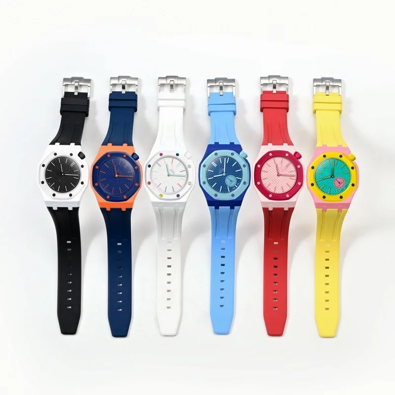 Integrated FKM Fluororubber Watch Strap Modified Case Kit For Swatch AP Royal POP Pocket To Wrist Watch Mod Adapter Replacement