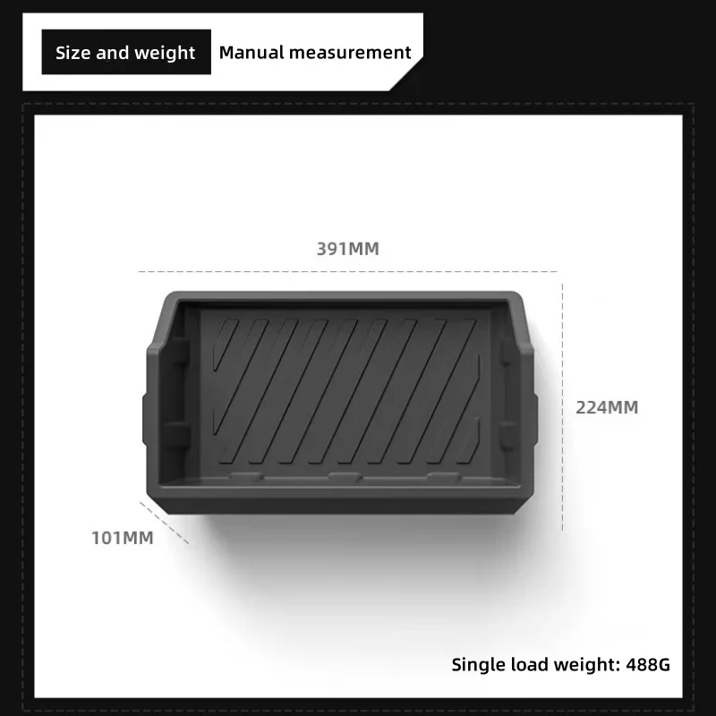 TPE Drawer-Type Hidden Under Front Seat Storage Box Organizer For Tesla Cybertruck Car Interior Accessories