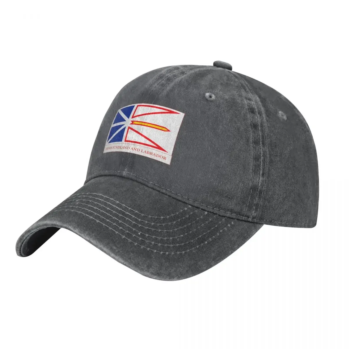 Flag of Newfoundland and Labrador with name - Newfoundland and Labrador Baseball Cap hiking hat Christmas Hat Boy Women's