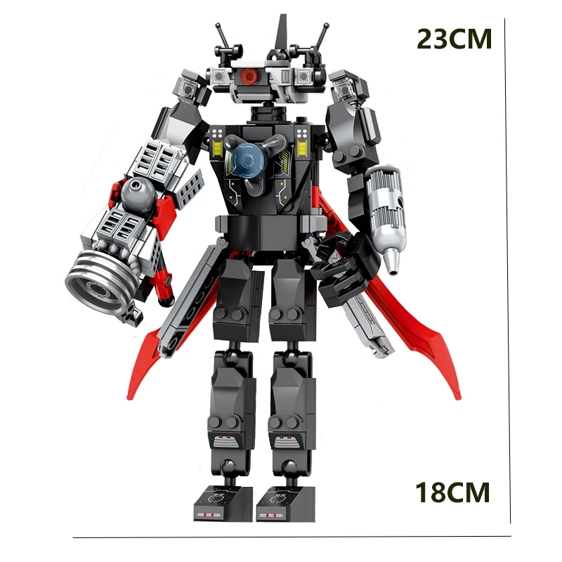 462PCS Skibidi Toilet Man Building Blocks MOC  Toys Titan Clock Man Female TV personality Model Diy Gift Toys For Children Kids