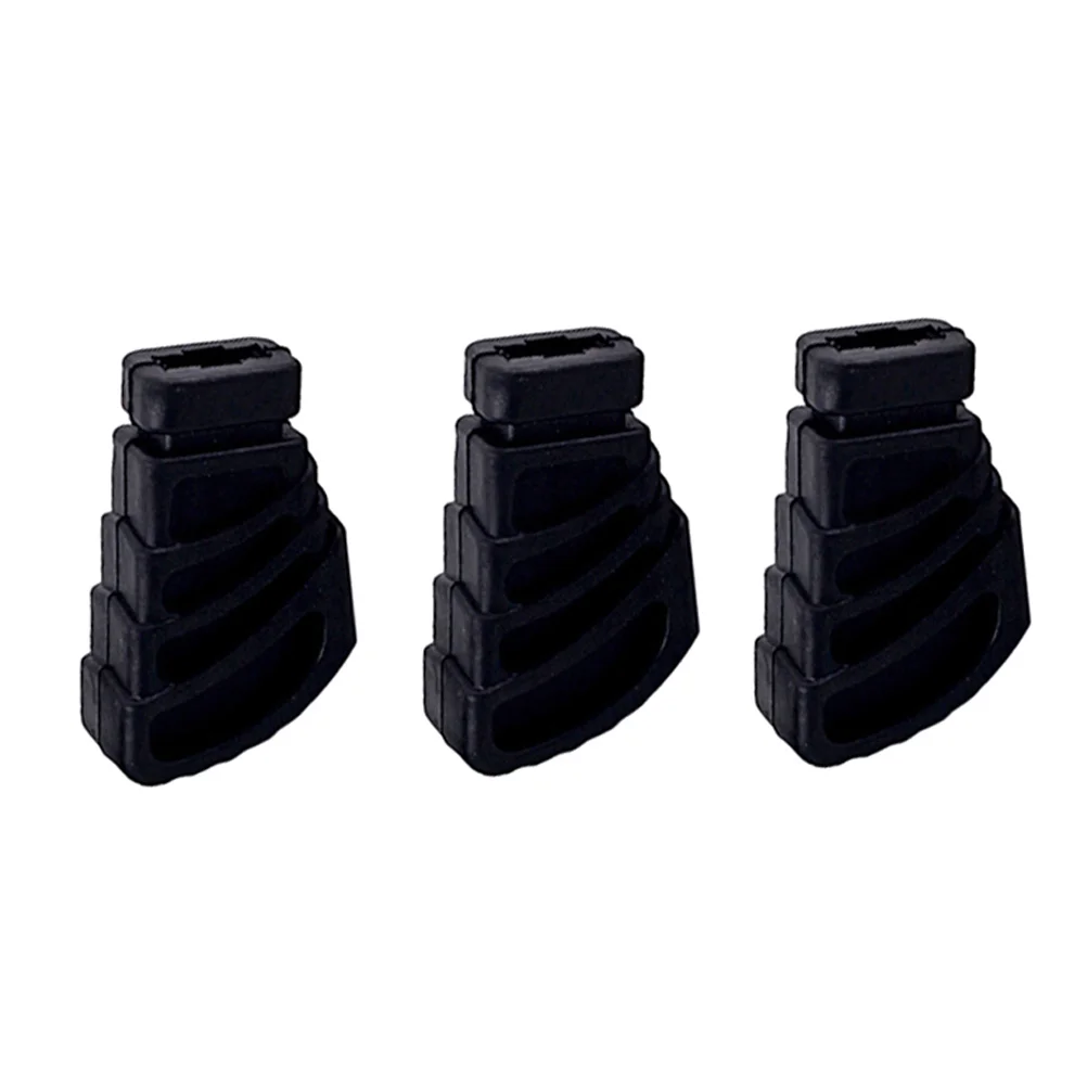 

3 Pcs Drum Percussion Parts Accessories Stool Leg Protector Black Rack Rubber Feet