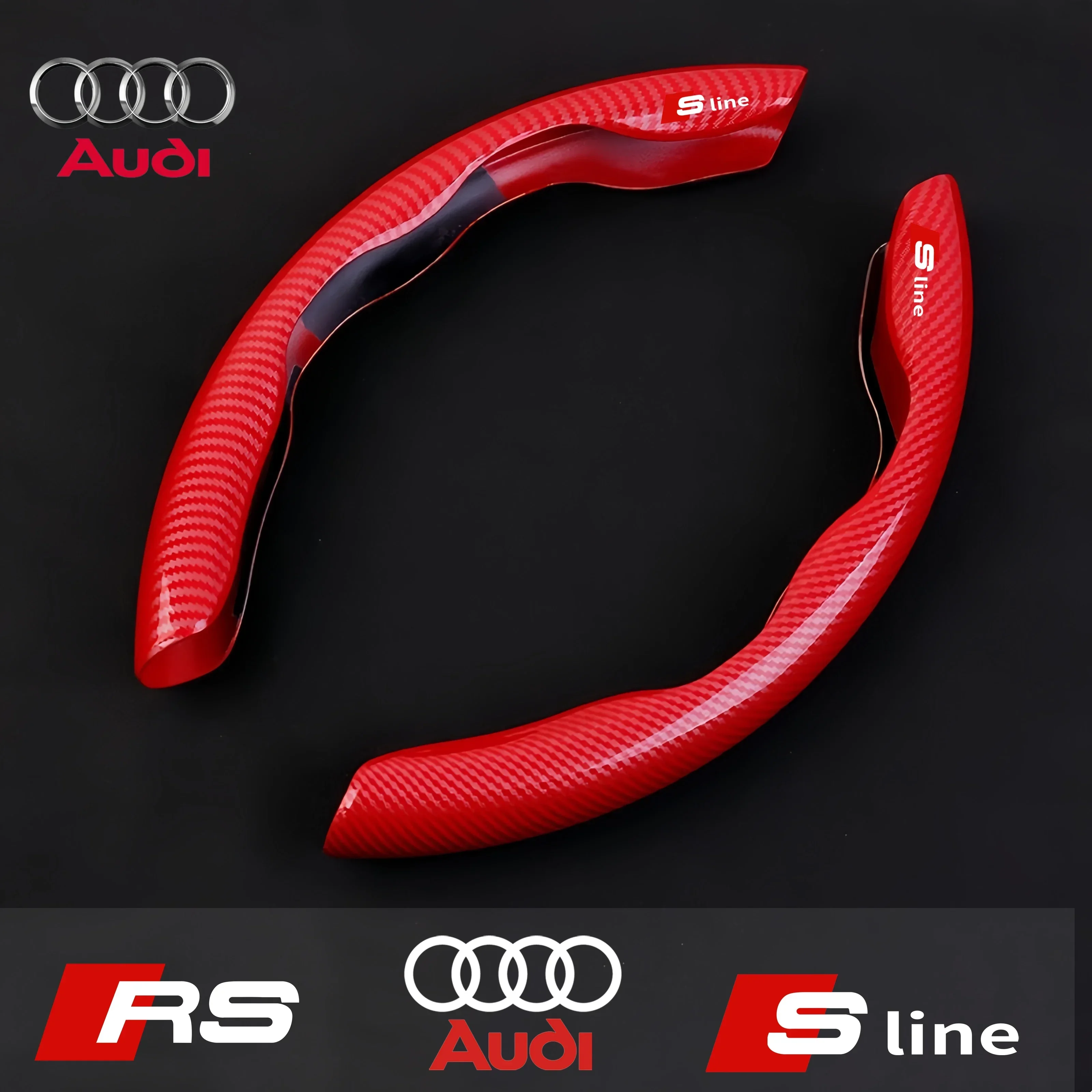 

Carbon fiber Car Steering Wheel Cover Auto Accessories For Audi S3 S4 S5 S6 RS3 RS4 RS6 Q3 Q5 Q7 Q8 TT A3 A4 A5 A6 A7 A8 S-line