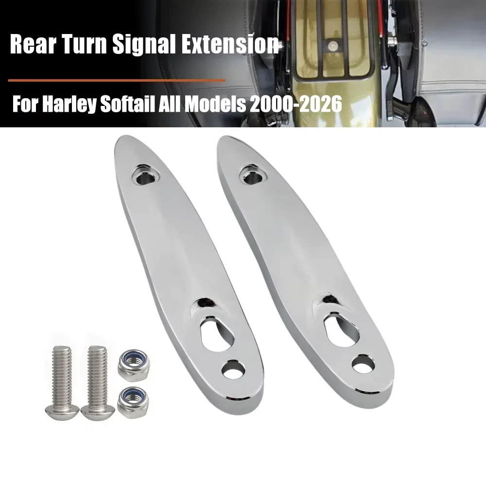 

Motorcycle Rear Turn Signal Extension Bracket License Plate Relocation For Harley Softail FLFB FLFBS FLSL FXBB FXBR FXBRS FXLR