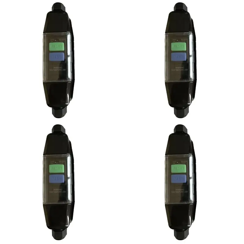 【PRICE REDUCT】4X Inline RCD Connector,PRCD Intermediate Safety Switch,30Ma Residual Current Protection Anti-Electric Shock For O