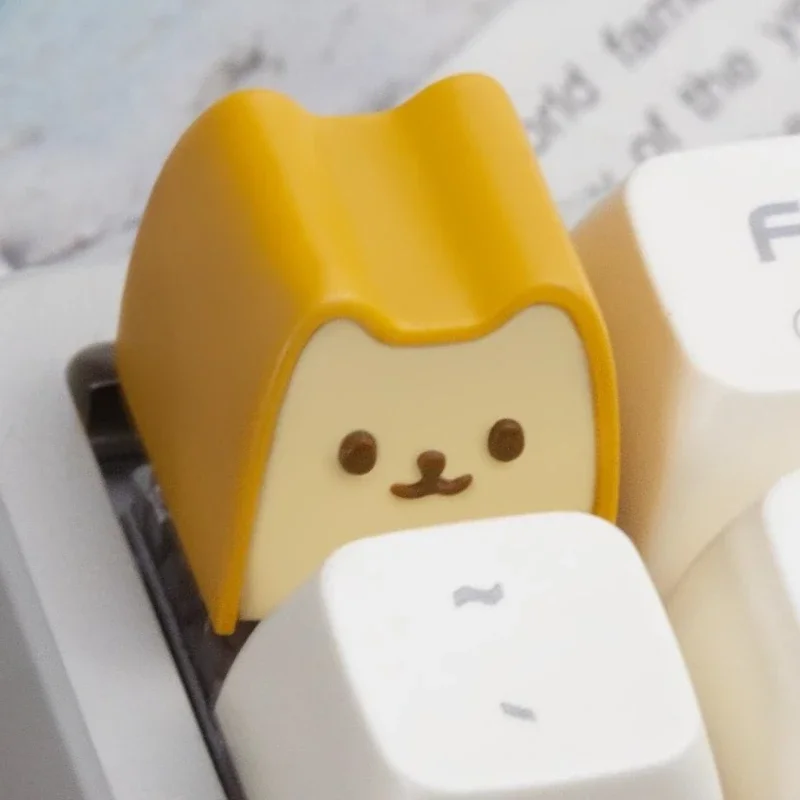 

Bread Puppy Theme Keycaps Resin Artisan Keycaps for Mechanical Keyboard Accessories Cute Re-ment Custom Keybpard Caps MX Switch
