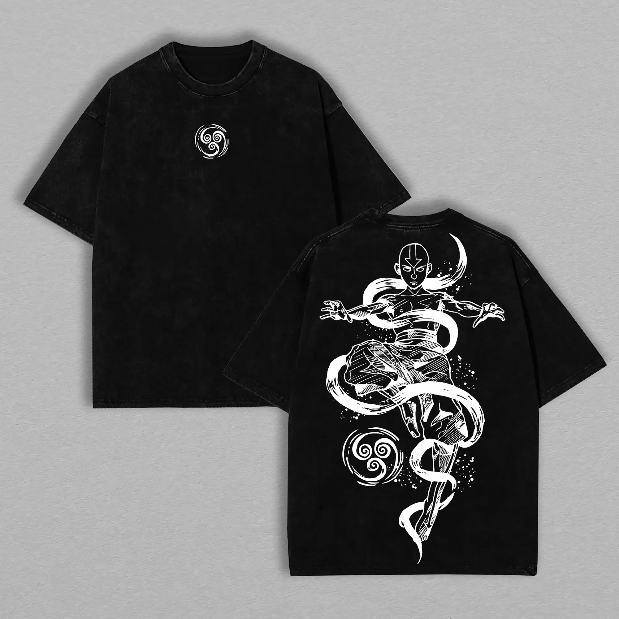 Avatar The Last Airbender 2026 New Washed T-shirt Men and Women Cotton Y2K Clothing Fashion O-Neck Short Sleeved Tee Streetwear