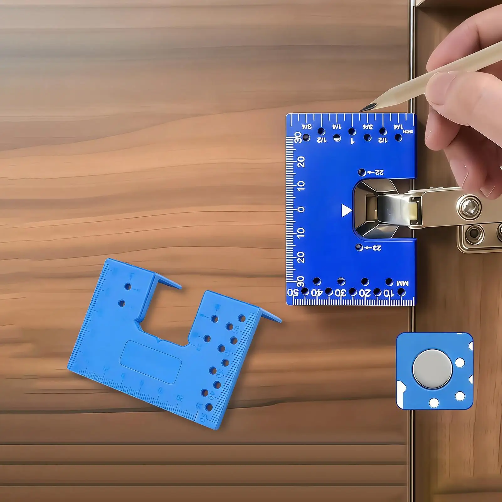 2pcs Quick-install Hinge Mounting Clips Quick-install Hinge Mounting Plate Cabinet Hole Drilling And Positioning Clamp