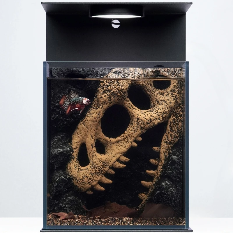 Micro-landscape landscaping Douyu ultra-white glass home desktop small fish tank