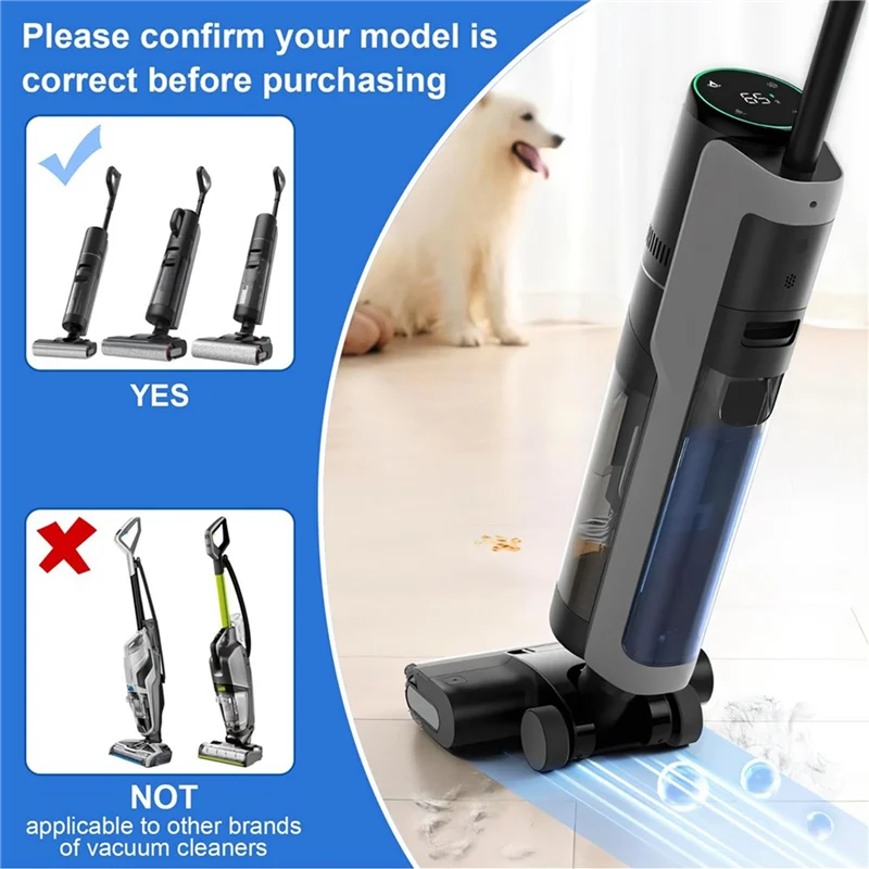 A50Q-ملحقات للمكنسة الكهربائية الرطبة والجافة Dreame H12 Pro / H12 المزدوجة اللاسلكية، بكرات الفرشاة ومرشحات HEPA