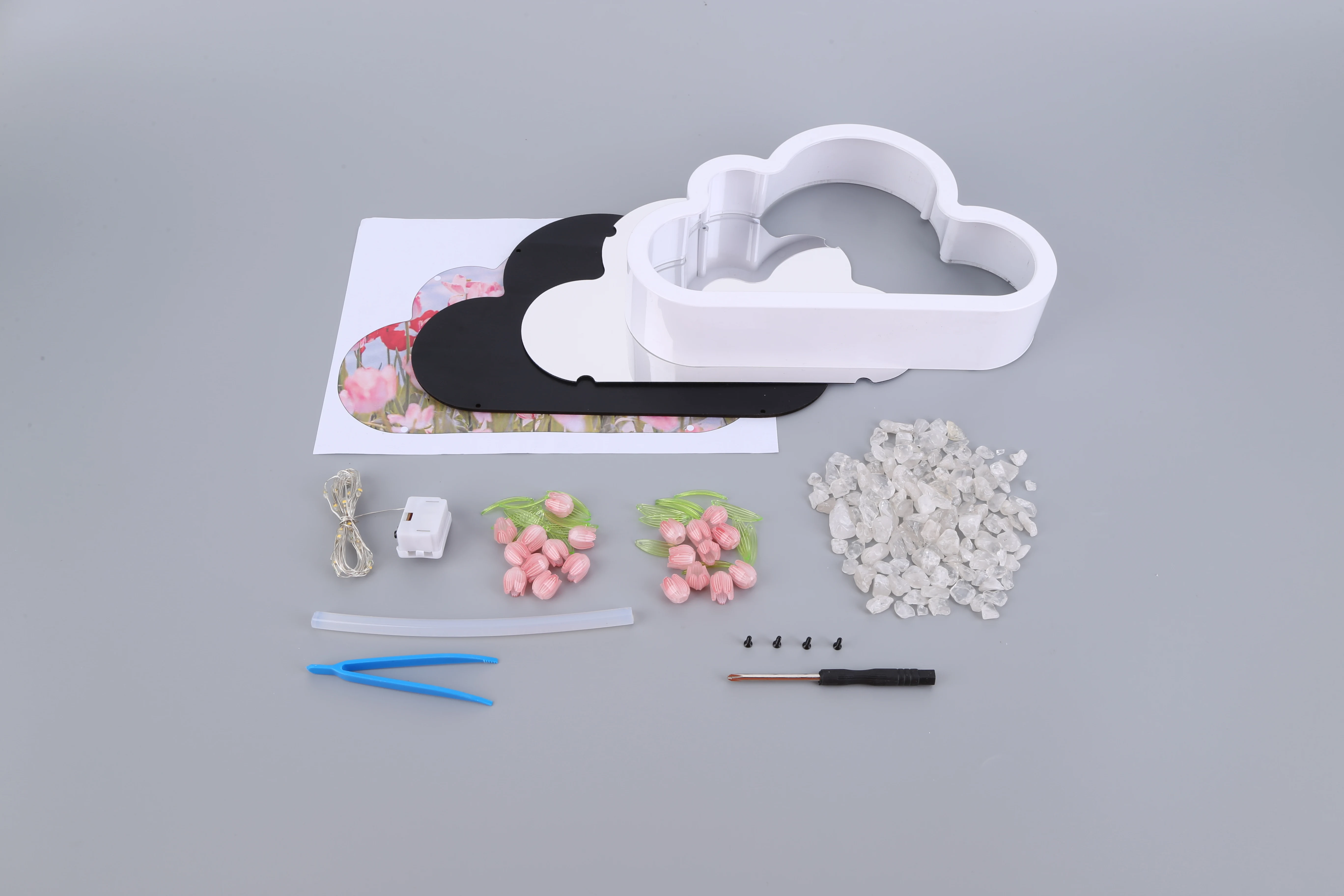 لتقوم بها بنفسك سحابة الخزامى مرآة ضوء الليل اليدوية INS فتاة هدية غرفة نوم غرفة المعيشة سطح المكتب ديكور المنزل هدية عيد ميلاد هدية عيد