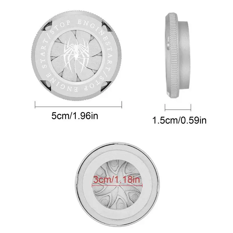 محرك السيارة الإشعال بدء وقف زر الغطاء الواقي العنكبوت الروتاري الإشعال بدء زر غطاء خواتم السيارات الديكور الداخلي