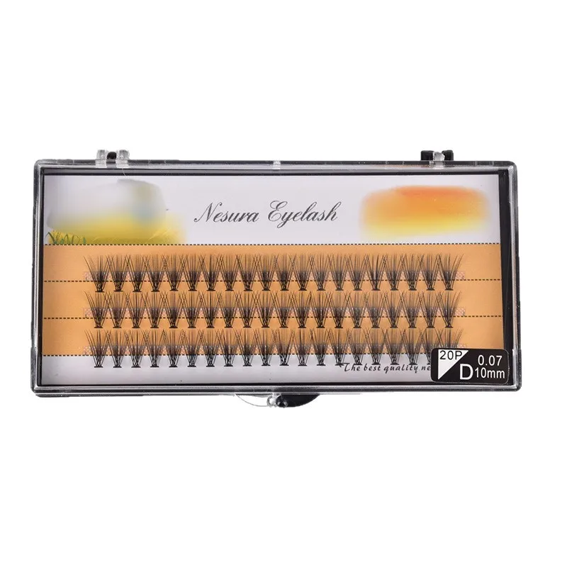 20D/C cils de vison 1 boîte/60 paquets Extension de cils naturels russie cils individuels grappe outils de maquillage cils cils