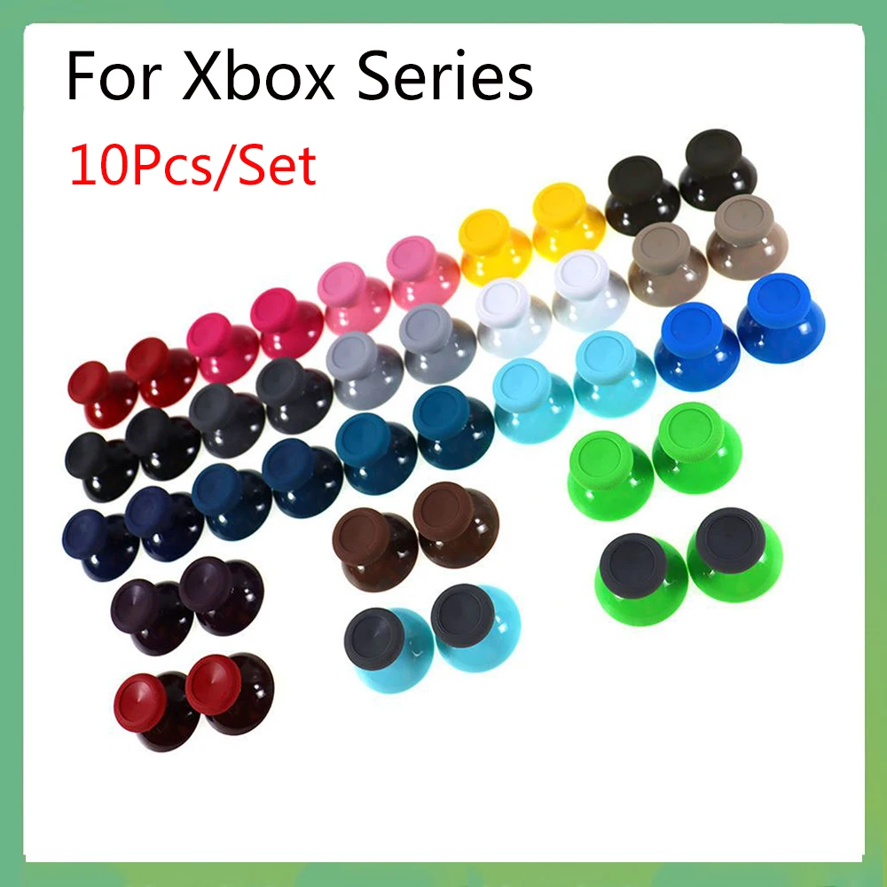 10Pcs For Xbox One Joystick Caps Cover For Xbox Series S/X Controller 3D Analog Thumbsticks  Button Mushroom Cap Set Accessory