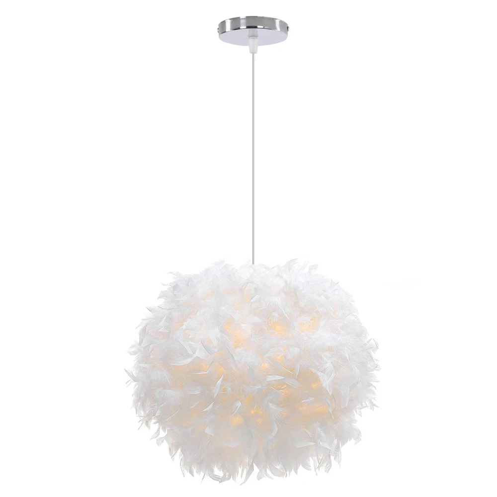 

Modern Feather Pendant Lights LED Ceiling Chandelier Bedroom Living Room Bedside Droplight Restaurant Hanging Lamps Home Decor