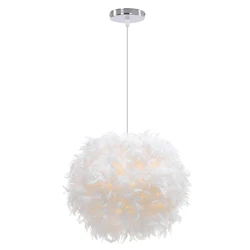 Modern Feather Pendant Lights LED Ceiling Chandelier Bedroom Living Room Bedside Droplight Restaurant Hanging Lamps Home Decor