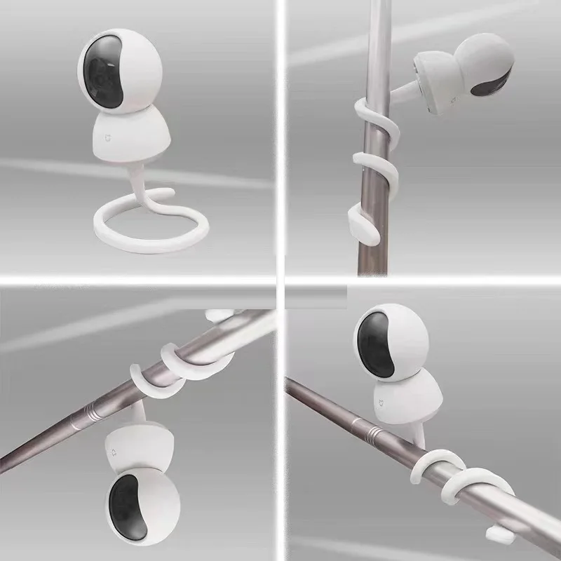 1/4 In Thread Gooseneck Holder Silicone Selfie Snake Creative Bracket Crib Support Monitor Bracket Baby Monitor Bracket