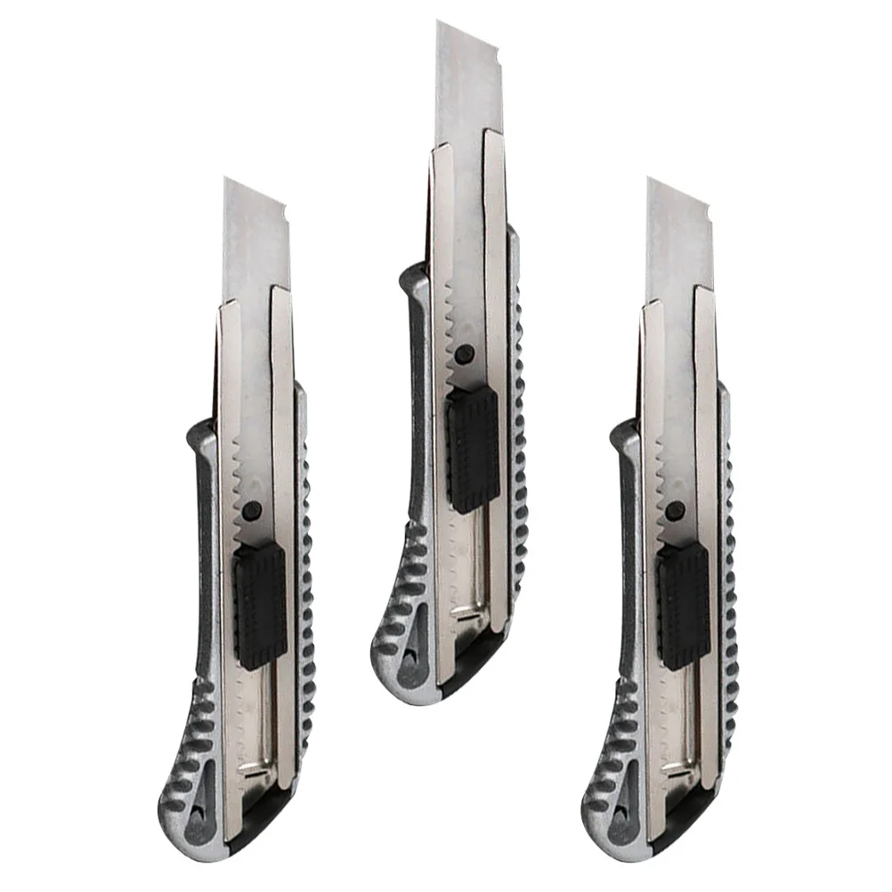 3 Pcs Wallpaper Utility Knife Cutting Accessory Multipurpose Home Tools Silver Supplies