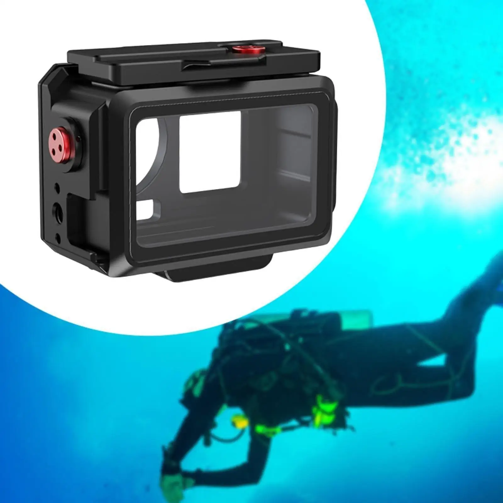 Picture 4: Action Camera Dive Protective Case Replace Easy to Use Accessories Underwater Housing 80 M Waterproof Design for Action5 Pro/4/3